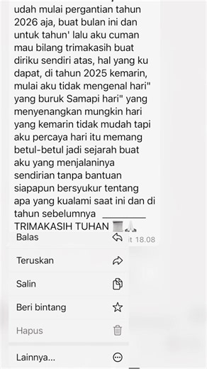 Mungkin ini bakal jadi Sejarah Bagimu yang menjalani hari-hari yang buruk di tahun 2025 🥰🥰 !!! Semangat #pergantiantahun #tahunbaru #tahun2026 #pergantiantahun2023ke2024 #pergantiantahun2025ke2026
