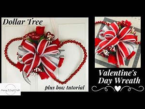 DOLLAR TREE VALENTINE’S DAY WOOD BEAD HEART WREATH DOOR HANGER WALL DECOR ❤️HIGH END DECOR ❤️CRAFTS