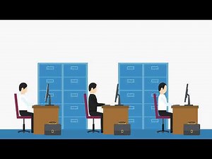 Work at Office | 2D animation Clip | Vector Graphics | Lumetri