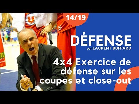 4x4 Exercice de défense sur les coupes et close-out [Laurent Buffard] 14/19