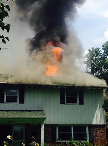 Commack Fire Department Helps Battle Elwood House Fire