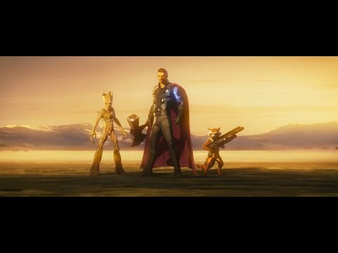 Zombie Thanos vs. Thor, Groot, and Rocket (Thor iconic entrance remake) | Marvel Zombies Episode 3