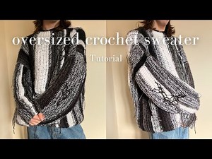 Cosy cochet sweater tutorial | make an oversized distressed jumper with me
