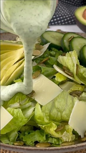 The BEST Green Goddess Dressing #recipe #salad #food