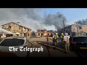Footage reveals devastating aftermath of wildfire outbreak in Dagenham as homes destroyed