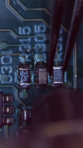 Soldering Tiny Resistors: Mission Impossible? #repair #shorts #engineering #asmr #iphone