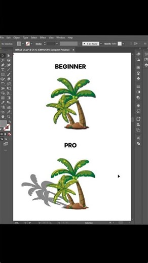 Illustrator 2026 – Create PRO Tree Drop Shadows in Seconds! 🌳🔥 #shorts #viral #youtubeshorts