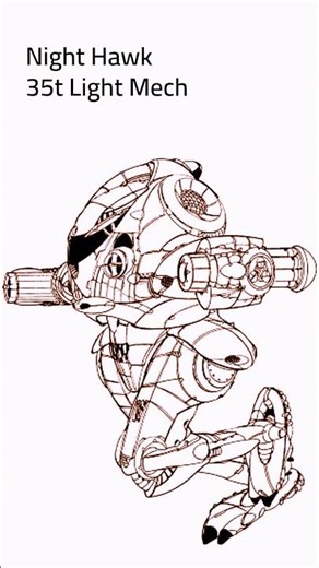 BattleTech: Night Hawk BattleMech (#mechwarrior #battletech #battletechlore #scifi)