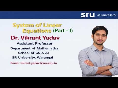 System of Linear Equations - I