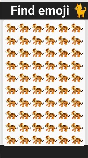 Find The Different Tiger Emoji 🔍🐯 | Only 1% Can Spot It!
