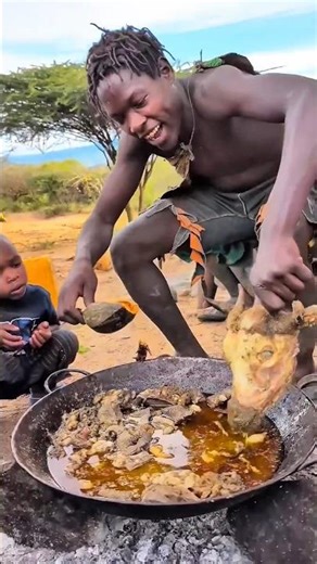 From Arrow to Fire | African Hunter Cooking Secrets.#africa #shortvideo