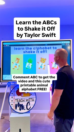 13K views · 159 reactions | Comment ABC to get the video and the printable animal alphabet. What other songs do you need? Shake it Off by Taylor Swift ABC version | Teach with Mr C | Facebook