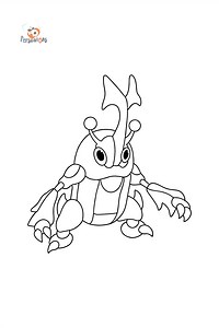 Colouring page Pokémon X and Y Heracross ♥ Online and Print for Free!