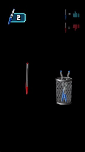 Défi attraper les stylo bleu et non les stylos rouges