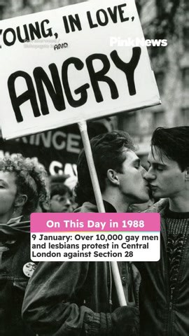 Remembering the 1988 protest against Thatcher's Section 28 law that banned promoting homosexuality
