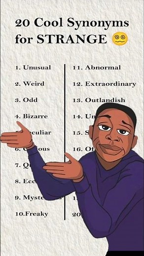 20 Cool Synonyms for STRANGE 😵‍💫 | Improve Your English Vocabulary #shorts