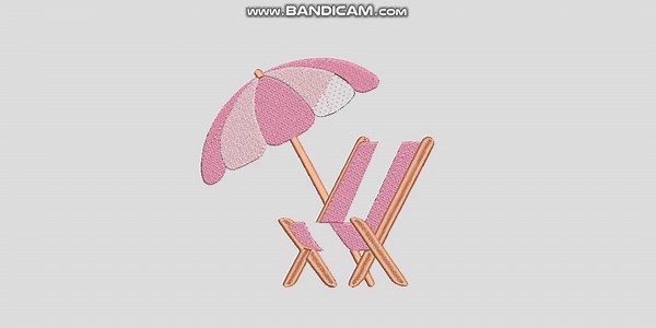 Beach Club Embroidery Design: Summer Umbrella, Chair, Summer Vacation Embroidery Design (digital Download) - Etsy