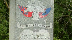 Ten Commandments monument returns to Winnipeg park