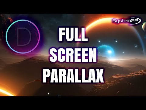 Divi Theme Full Screen PARALLAX Section With Scroll Effect