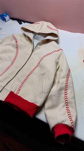 McIver on Instagram: "Process video for baseball jacket"