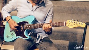 6.1K views · 254 reactions | Loving this funky groove on the Session Custom 59 Coral Blue RN! | Godin Guitars (OFFICIAL) | Facebook