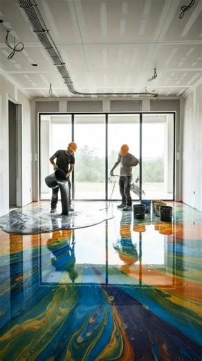 Satisfying Epoxy Floor Transformation for Offices 😍
