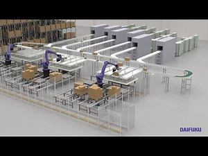 [DAIFUKU] Factory automation with palletizers and automatic storage systems that support 24-hour ...