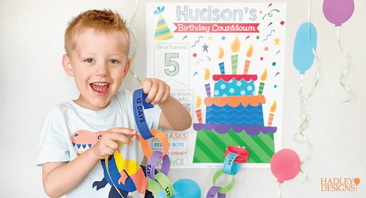 Create this DIY Kids Birthday Countdown in 30 Minutes | Hadley Designs Party Blog