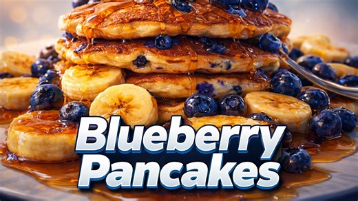Easy homemade blueberry pancakes recipe