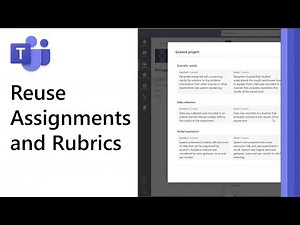 How to reuse assignments and rubrics in Microsoft Teams