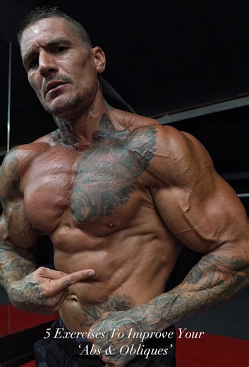 1.8M views · 35K reactions | Improve your ‘Abs & Obliques’ with these 5 exercises Lying Leg Raises Side To Side V-Sits Lying Oblique Crunch V-Sits Across Body Mountain Climbers (These are some great exercises to add into your next workout to help you step up those abs) #workout #abs #gymtips | Ross Dickerson | Facebook