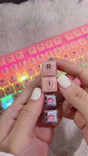 Break 2 keyboards, make 1 custom fidget. #keyboard #desksetup #fidgettoys #asmr