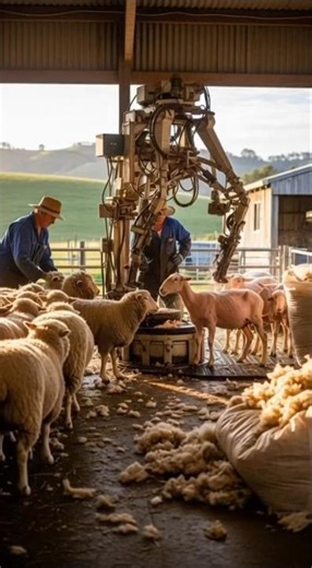 How Sheep Wool Is Collected 🐑 | Modern Shearing Process
