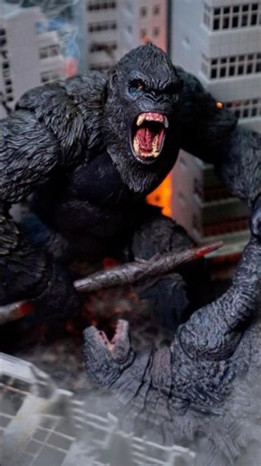 Godzilla vs Kong toy photography using the Hiya Toys figures #godzilla #kong #toyphotography