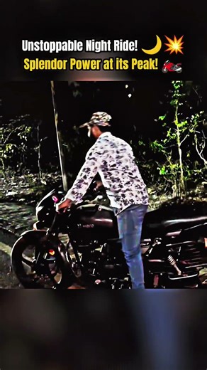 Riding into the night with pure power. Splendor taking over the streets. 🏍️💥 #Unstoppable