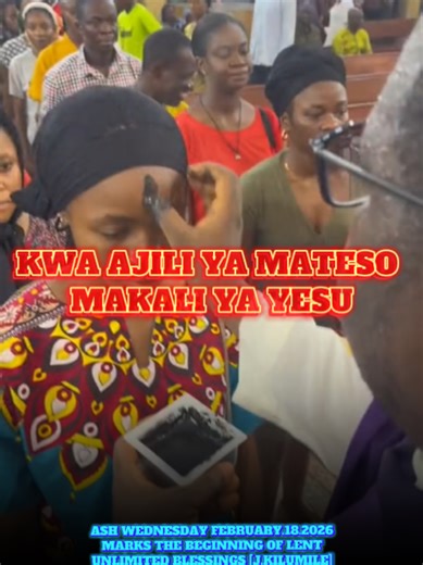 Ash Wednesday. February.18.2026. marks the begging of the season of lent🧎‍♂️🙏🧎‍♂️#creatorsearchinsights #lent #ashwednesday #catholicchurch #catholictiktok @GOD DID IT. @Josh Mkatho Official @Gilbert Mkatoliki 💎 @Gilbert Mkatoliki 💎