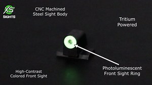 XS SIGHTS DXW2 Big Dot Night Sight for Glock Pistols, Static Front and Tritium Rear Handgun Sights for Tactical Applications