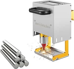 Electric Engraving Marking Machine, Touch Screen Dot Peen Metal Marking Machine 120W Stamping Printer 30-40mm/s, Portable Handheld Stamping Printer for VIN Code Serial Number Letter Logo