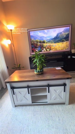 This isn’t your average coffee table 👀 ☕️ ➡️ 🍽️ ➡️ 🎲 ➡️ 🧸 Transforms in seconds into a full dining or play table — plus? Secret barn doors & hidden storage for literally everything. No clutter. All style. Maximum function. Would you use this in your home?👇 @SEDETA #coffeetable #foldingtable #multifunctionalfurniture #interiordesign #spacehack #homedecorideas #barnstyle #tiktokmademebuyit #furnitureflip #storagegoals #homeupgrade#fyp#foryoupage#dealforyou#dealsforyou#deal#deals#coffeetable#p