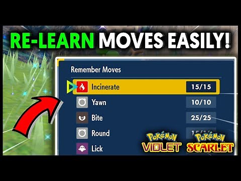 HOW TO RE LEARN MOVES *EASILY* ON POKEMON SCARLET AND VIOLET