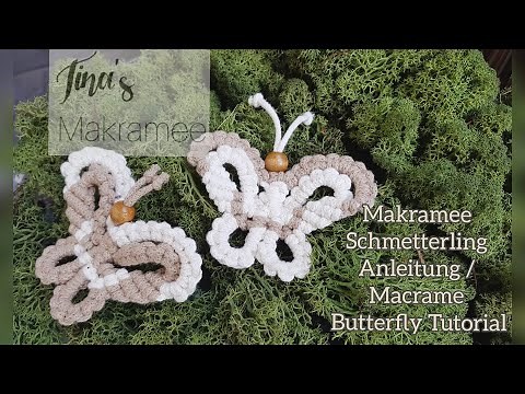 DIY Makramee Schmetterling Anleitung / DIY Macrame Butterfly Tutorial