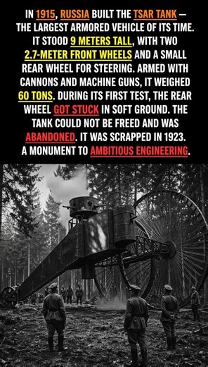 The Tsar Tank: Imperial Russia's Weirdest Weapon #historyshorts #russia #tank