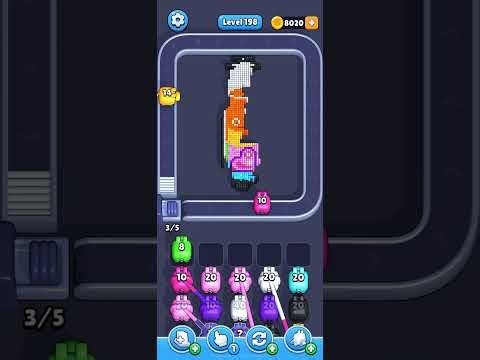 Pixel Flow Level 198 Walk Through Gameplay | Easy