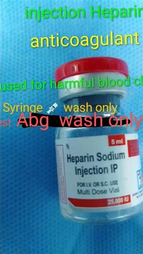 injection Heparin uses
