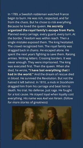 Axel von Fersen: The Loyal Savior of Marie Antoinette