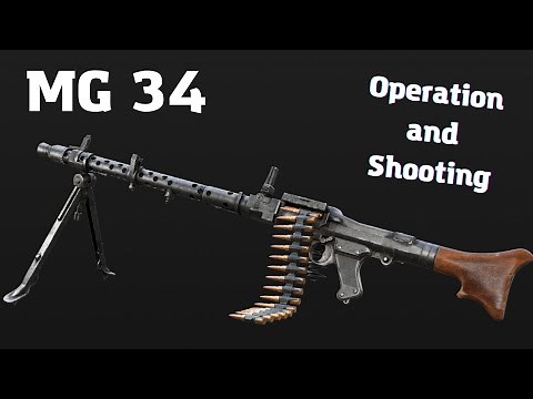 How MG 34 Works. Animation Of Operation Of MG34, How it works