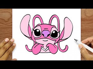 Angel Drawing Cute | How To Draw Angel From Lilo And Stitch