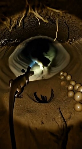 POV: Namib Dune Skink Exploring Hidden Underground Burrows | Rare Desert Reptile Micro-Camera