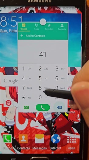 Showing area codes with Phone app on a Sprint Note3! #samsung #shorts