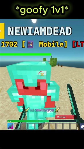 Bloxd io PvP : Goofy 1v1 #bloxdio #bloxd #minecraft #tung #lol #cooked #pvp